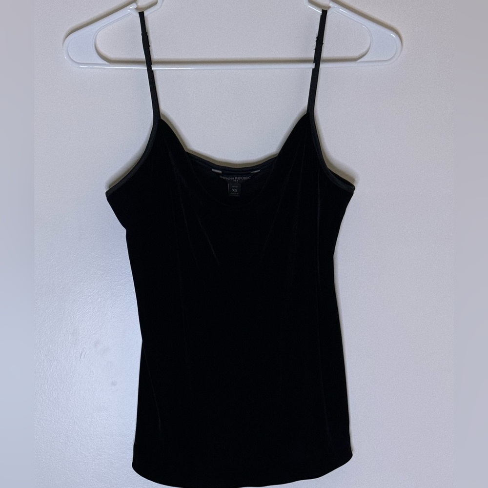 Banana Republic Black Velvet Top Size XS